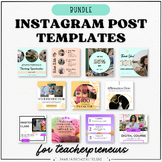 Instagram Post Templates for Teacherpreneurs | BUNDLE of 8
