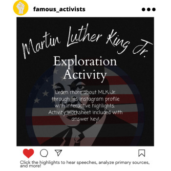 Preview of Instagram Profile Martin Luther King Jr.