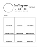 Instagram Profile Worksheet - Getting to know your students