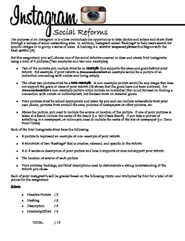 Preview of Instagram Project - Social Reforms