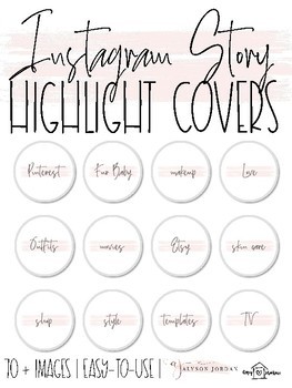 Preview of Instagram Story Highlight Covers | Blush and Handwritten