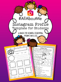 Instagram Profile Template Students All About Me Back to S