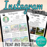 Instagram Template for Biography and Character Study Project Print & Digital