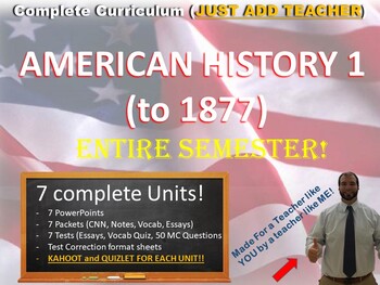 Preview of Instant Curriculum (Just Add Teacher): American History I (to 1877)