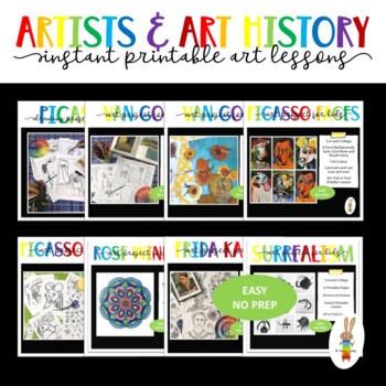 Instant Printable Art Lesson Bundle - Artists and Art History by Kerry ...