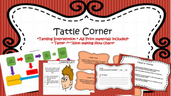 Preview of Instant Tattle Corner- Behavior Intervention for Tattling! Just print and go!