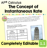 Instantaneous Rate of Change (AP Calculus - Unit 1)