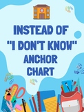 Instead of "I Don't Know" Anchor Chart
