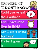 Instead of "I Don't Know" Anchor Chart