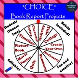 Choice Book Report Projects EDITABLE for Fiction Books