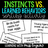 Instincts vs. Learned Behaviors Animal Sort Science Activity
