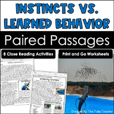 Instincts vs. Learned Behaviors Reading Comprehension Pair