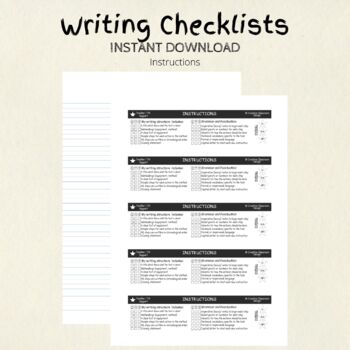 Preview of Instruction Writing Checklist