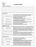 Instructional Checklist (Observation Form)