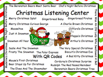 Preview of Christmas Listening Center- QR Codes
