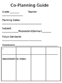 Instructional Coach Co-Teaching and Co-Planning Pages