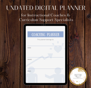 Preview of Instructional Coach - Learning Specialist Planner Pages- Digital Access - PDF