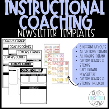 Preview of Instructional Coach Newsletter (Editable)