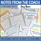 Instructional Coach Notes: Printable Notes to Give to Teac