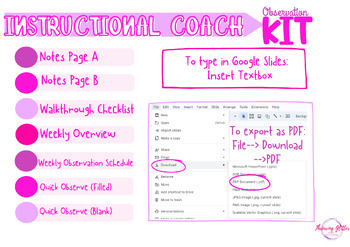 Preview of Instructional Coach Observation Kit (PINK)