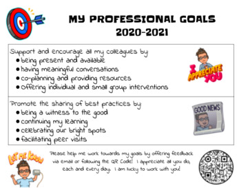 Preview of Instructional Coach/Teacher Professional Goals Posters