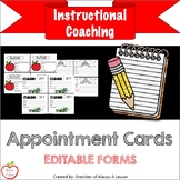 Instructional Coaching: Appointment Cards [Editable]