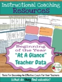 Instructional Coaching: "At A Glance" Teacher Data
