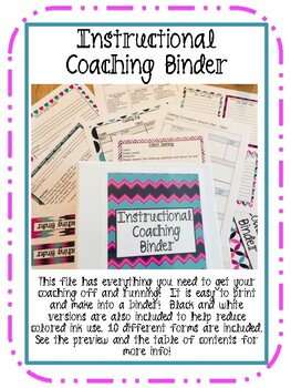 Preview of Instructional Coaching Binder