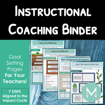 Preview of Instructional Coaching Binder: 7 Step Coaching Cycle and Goal Setting