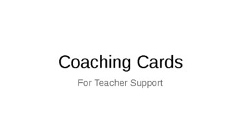 Preview of Instructional Coaching Cards