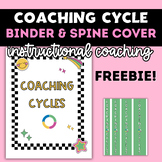 Instructional Coaching Cycles Binder Cover FREEBIE