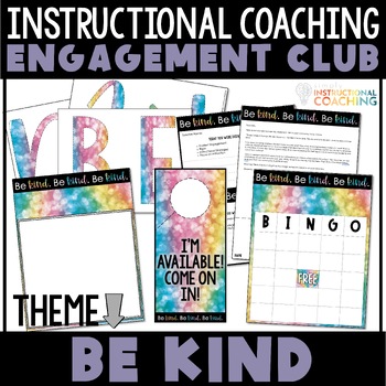 Preview of Instructional Coaching Engagement Bulletin Board Be Kind