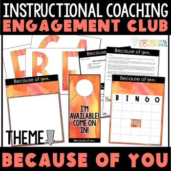 Preview of Instructional Coaching Engagement Bulletin Board Because of YOU