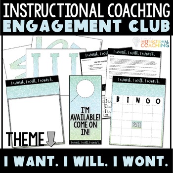 Preview of Instructional Coaching Engagement Bulletin Board I Want I Will I Won't