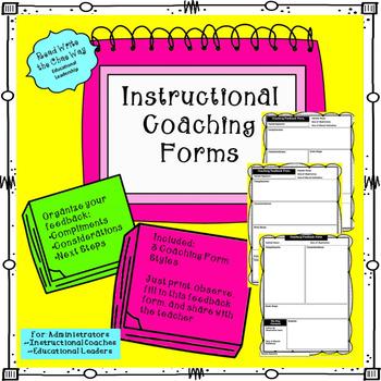 Preview of COACHING: Instructional Coaching Feedback Forms