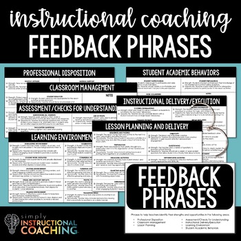 Preview of Instructional Coaching Feedback Phrases