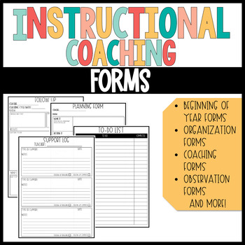 Instructional Coaching Forms by Guide Inspire Grow TpT