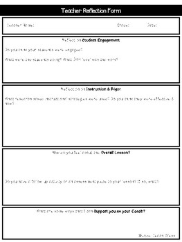 Instructional Coaching Forms by Love Teach Bless TPT