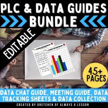 Preview of Instructional Coaching PLC & Data Discussion Guides & Agendas BUNDLE [Editable]