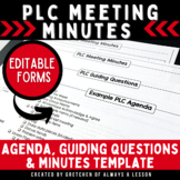 Instructional Coaching: PLC Meeting Guide [EDITABLE]