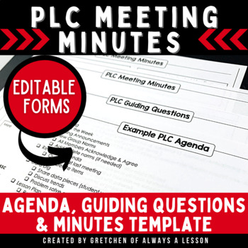 Preview of PLC Meeting Guide for Instructional Coaches [EDITABLE]