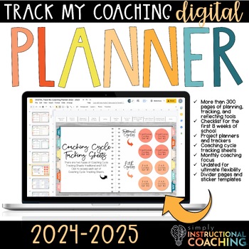 Preview of Instructional Coaching Planner 2024-2025 | Digital