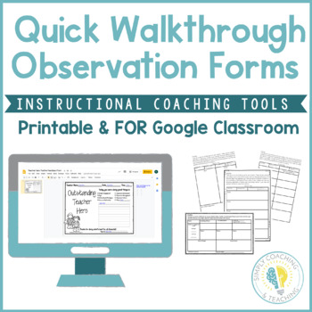 Preview of Instructional Coaching Quick Walkthrough Observation Forms