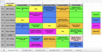 Instructional Coaching Schedule Template 2022-2023 - Editable by Bring ...