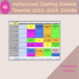 Instructional Coaching Schedule Template 2023-2024 Editable