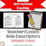Instructional Coaching: Teacher & Coach Role Descriptors [