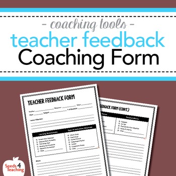 Preview of Instructional Coaching – Teacher Walkthrough Feedback Form