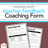 Instructional Coaching – Teacher Walkthrough Feedback Form