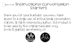 Instructional Conversation Starters