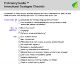 Instructional Strategies World Language Teacher ESL Checklist